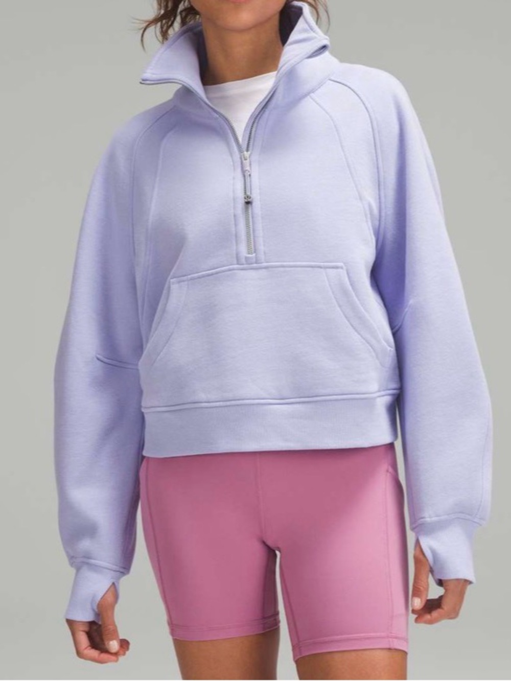 Lululemon Scuba Oversized Funnel Neck Half Zip ~ M/L ~ Lavender